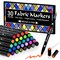 30-Color Dual Tip Fabric Markers - Permanent No-Bleed Pens for T-Shirts and Sneakers, Non-Toxic & Child Safe for Kids and Adults Painting and Writing